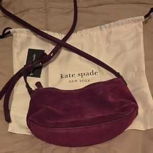 NWT kate spade Plum Suede Crossbody Bag